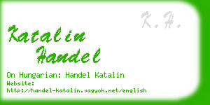 katalin handel business card